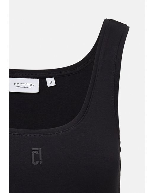 comma casual identity Black Shirttop T-Shirt