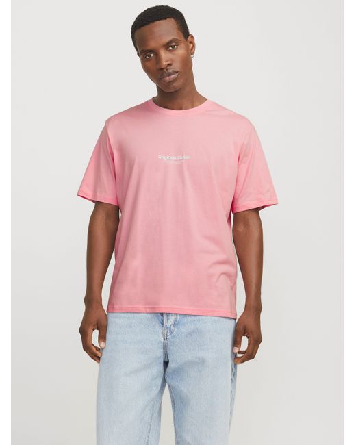 Jack & Jones Rundhalsshirt JORVESTERBRO TEE SS CREW NECK NOOS in Red für Herren