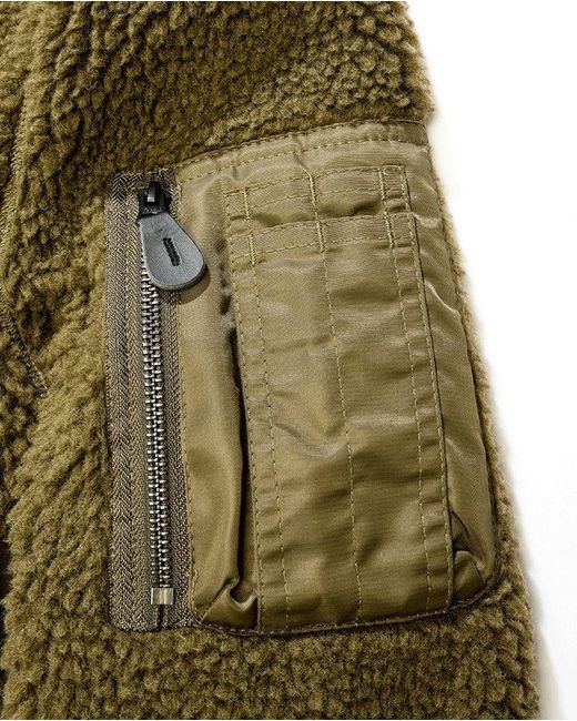 BRANDIT Fleecejacke MA1 Sherpa Jacket in Green für Herren