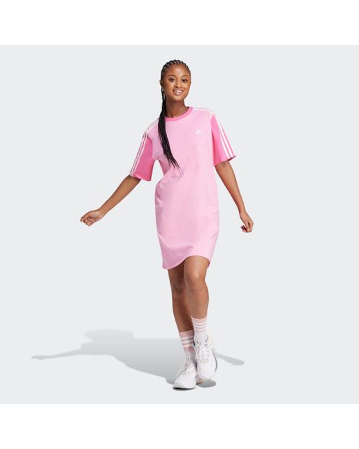Adidas Pink Shirtkleid W 3S BF T DR (1-tlg)
