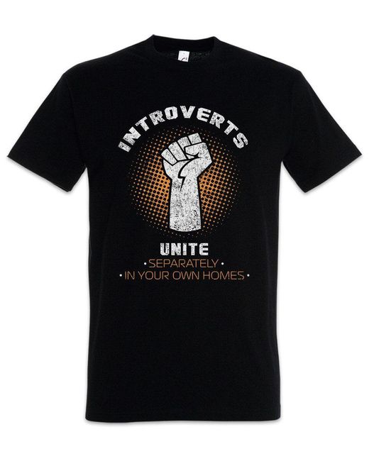 Urban Backwoods Print-Shirt Introverts Unite T-Shirt Geek Nerd Fun Informatiker Informatik in Black für Herren