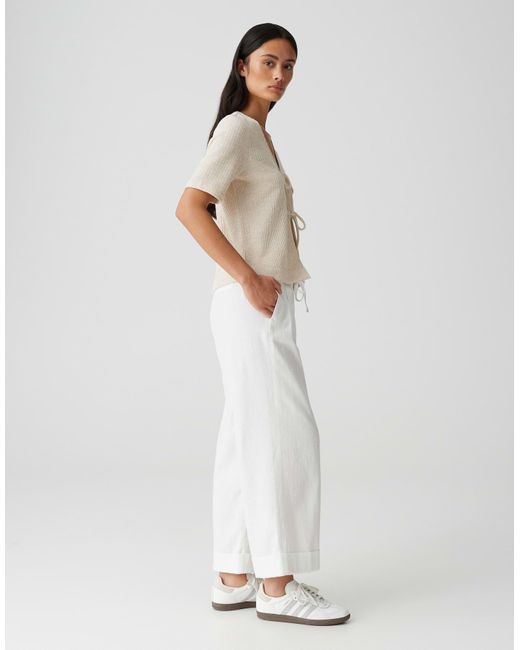 Opus White Stoffhose Meeri french