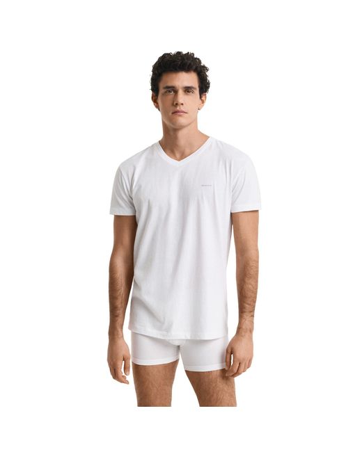 Gant T-Shirt Baumwolle (Packung, 4er Pack) in Metallic für Herren