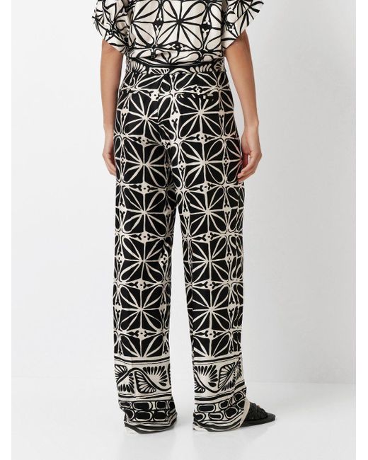 Toni White Palazzohose Luisa Palazzo mit graphischem Bordüre-Print
