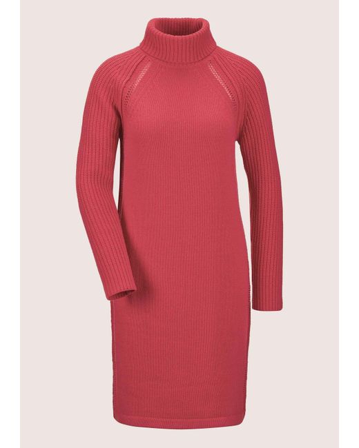 Madeleine Red Strickkleid im Struktur-Mix