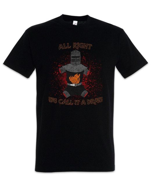 Urban Backwoods Print- We Call It A Draw T-Shirt Monty Schwarzer Ritter Python Fun in Black für Herren