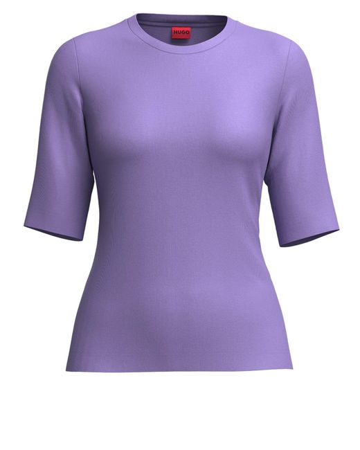 HUGO Purple T-Shirt Darnelia (1-tlg)