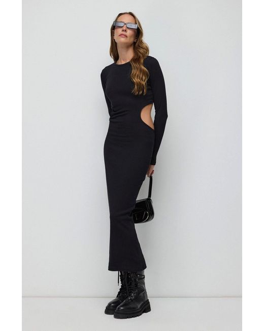 No Matter What Black Maxikleid Ausgeschnittenes Midi-Kleid
