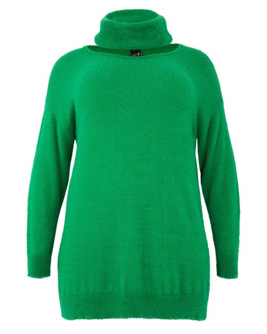 Yoek Green Longpullover Pullover Große Größen