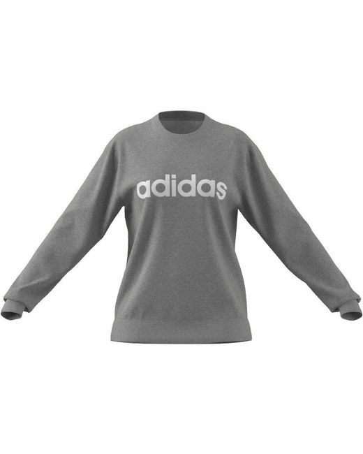 Adidas Originals Gray Performance Fleecepullover adidas Pullover Essentials Linear French Terry