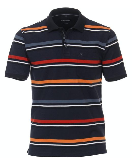 CASA MODA T-Shirt Polo, 492 orange in Blue für Herren