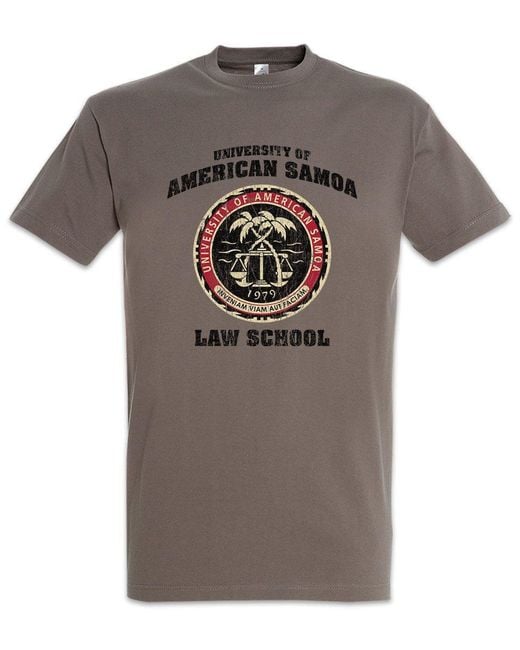 Urban Backwoods Print- University of American Samoa T-Shirt Better Call Law Saul in Gray für Herren