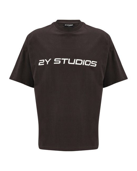 2Y Studios T-Shirt Logo Oversize Tee (1-tlg) in Black für Herren