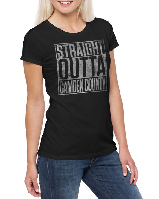 Urban Backwoods Black Print- Straight Outta Camden County T-Shirt My Name Is Fun Me TV Series