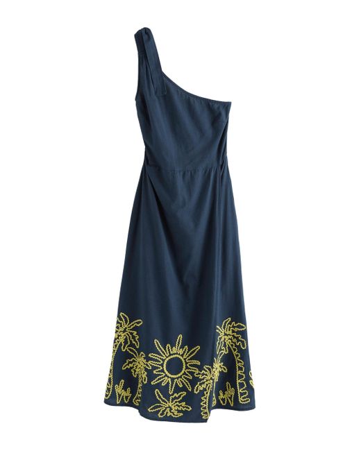 Next Blue Einschulteriges Wickelkleid in Maxilänge (1-tlg)