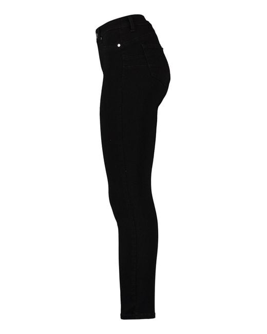 Hailys Black Fit- Jeans Trendige Mid Waist Skinny 7375 in Schwarz