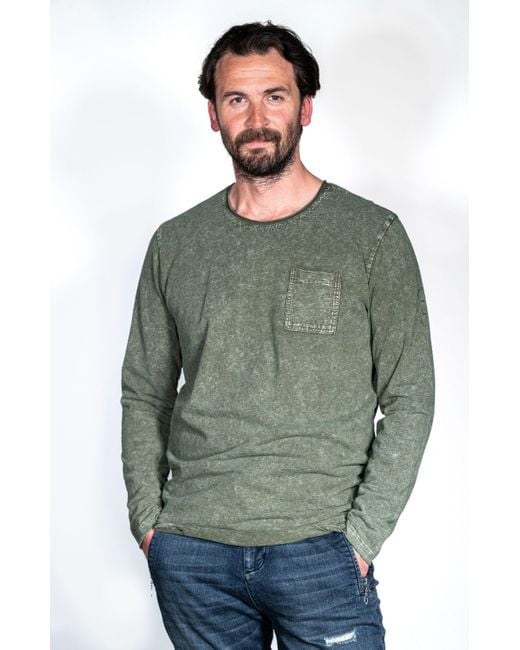 Zhrill Longshirt Sweatshirt NICO Olive (0-tlg) in Green für Herren