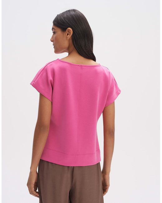 Opus Pink Sweatshirt Giwari schmale Passform Sweatware
