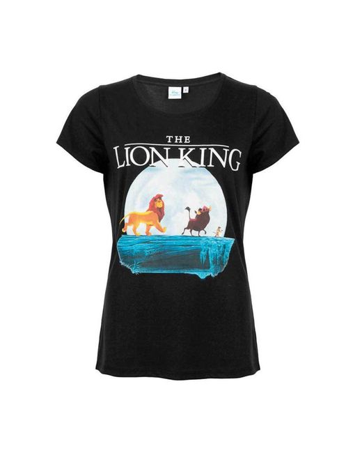 Disney Black Print- König der Löwen Classic kurzarm T- Shirt Gr. XS bis XL, 100% Baumwolle