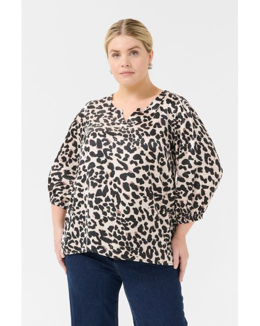 Kaffe Black Langarmbluse Langarm-Bluse KCmegda Große Größen