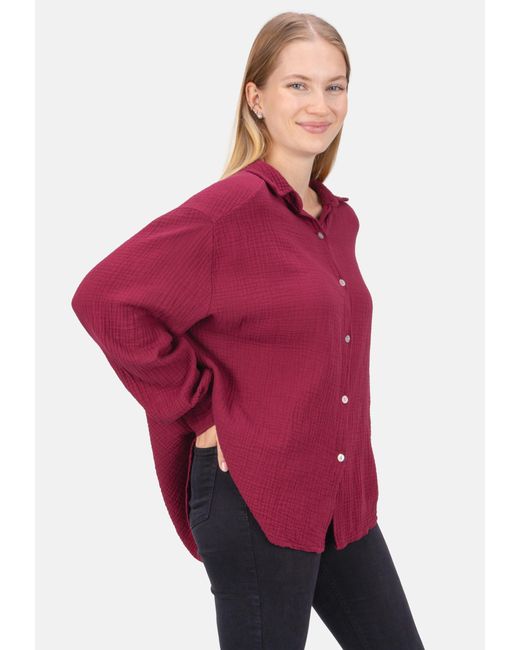 Seasons of April Red Oversized Musselinbluse Sasha