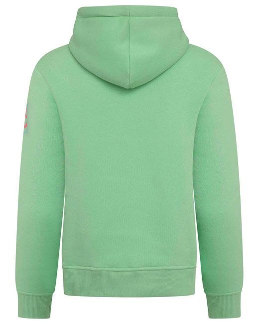 Zwillingsherz Green Sweatshirt mit Kapuze, Frontprint, Neondetail