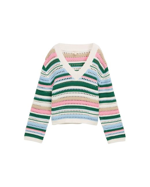 Tom Tailor Strickpullover open structure pullover in Green für Herren