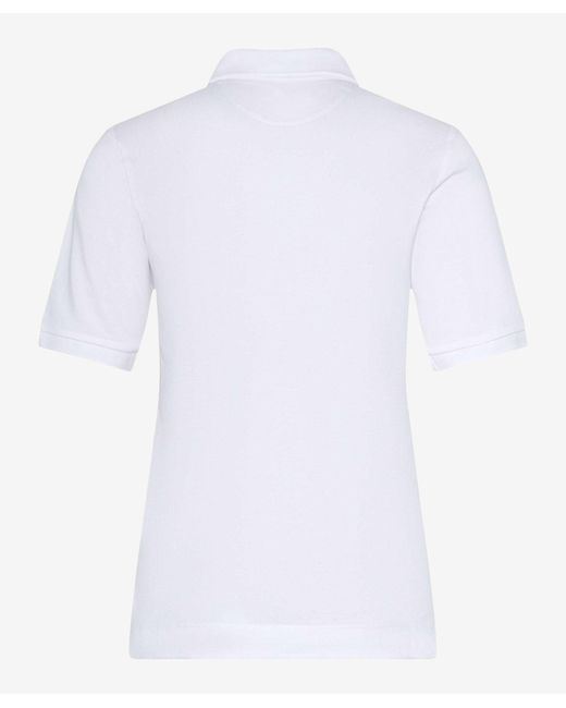 Brax White T-Shirt 34-3308 Piqué