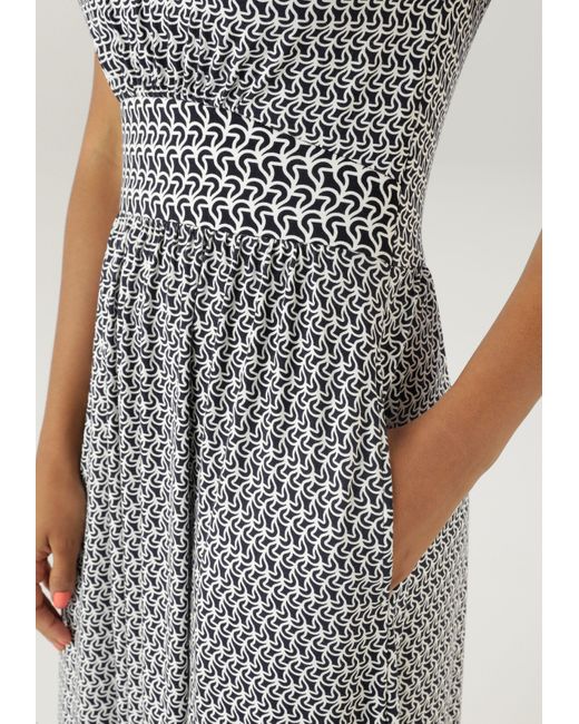 Aniston SELECTED Multicolor Sommerkleid mit zwei praktischen Eingrifftaschen