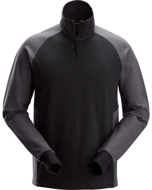 Snickers Rundhalspullover 2-Farben HZ Sweatshirt in Black für Herren