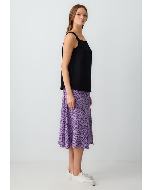 Jimmy Key Purple Minirock Losse geweven lila rok