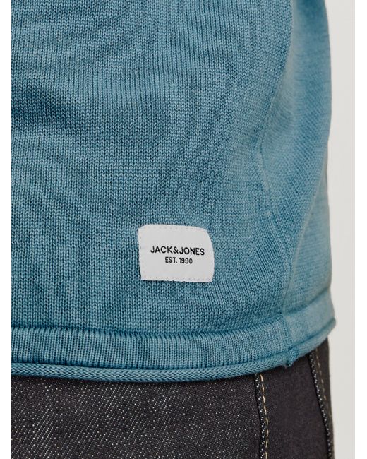 Jack & Jones Strickpullover JJELEO KNIT CREW NECK NOOS mit Rundhalsausschnitt in Blue für Herren