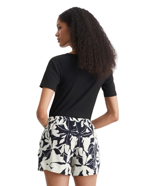 Marc O' Polo Black Shorts Mix & Match Cotton Modal Jersey mit Allover-Print, im lockeren Regular Fit