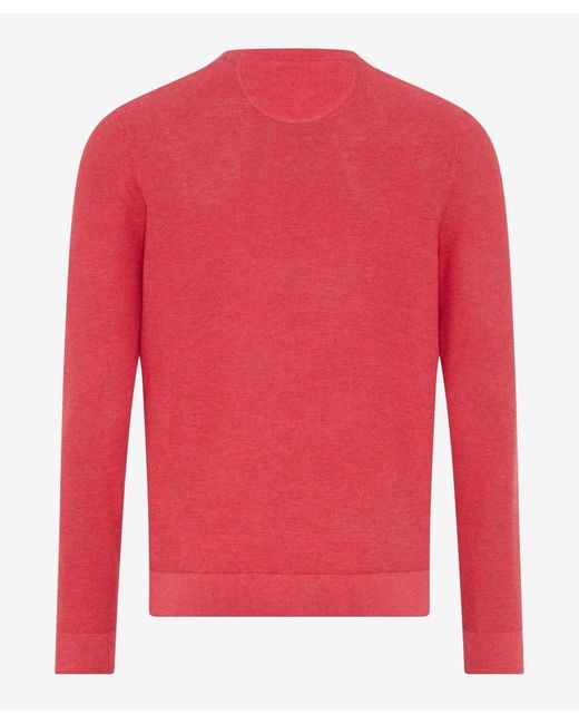Brax Rundhalspullover in Red für Herren