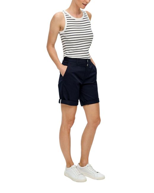 S.oliver Blue Chinoshorts mit 2 Knopf-Verschluss