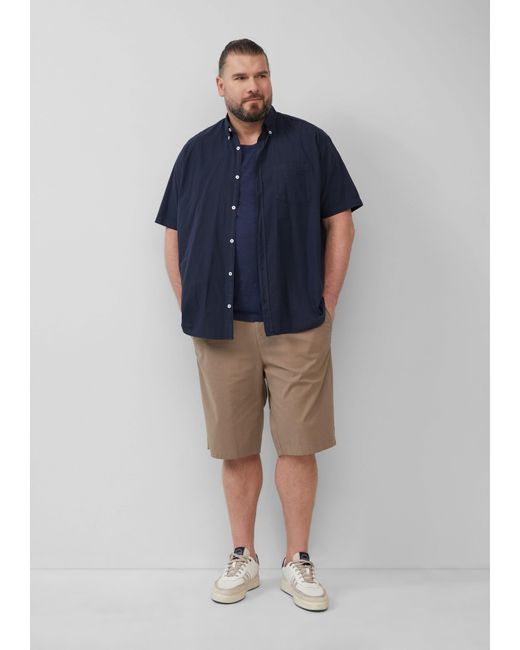 S.oliver Shirttop Tanktop aus Baumwolle mit Flammgarnstruktur in Blue für Herren