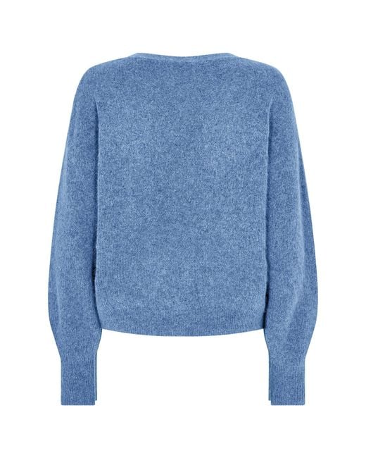 Mos Mosh Blue Cardigan Strickjacke THORA mit Alpaka
