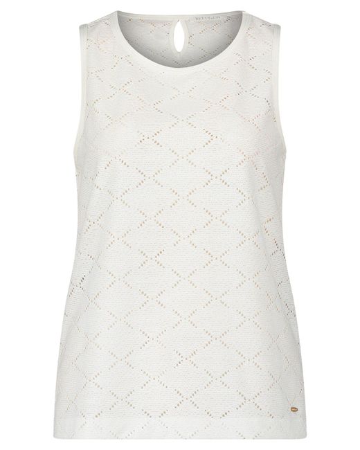 BETTY&CO White T-Shirt ohne Arm (1-tlg) Material
