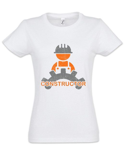 Urban Backwoods White Print-Shirt Constructor I T-Shirt Handwerker Maurer Mason Bauarbeiter Bau