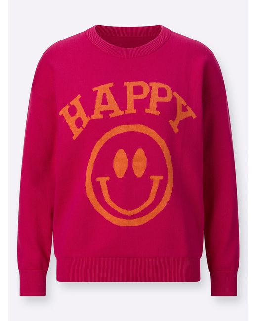 Sieh an! Red Strickpullover Langarm-Pullover