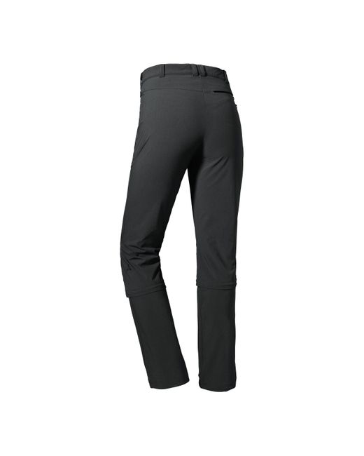 Schoeffel Black Trekkinghose Pants Engadin1 Zip Off ASPHALT