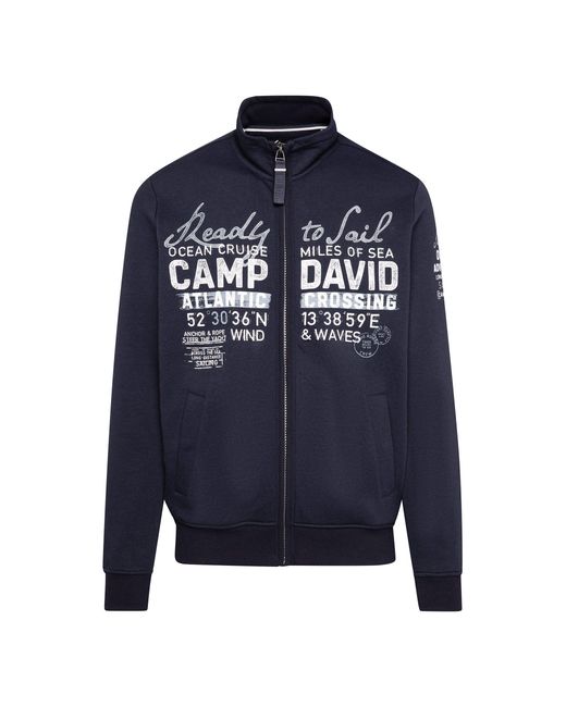 Camp David Sweatjacke mit Stehkragen in Blue für Herren