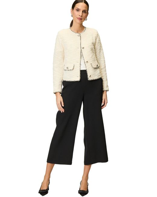 Zero Natural Jackenblazer Blazer Bouclè mit Knöpfen Knopfleiste