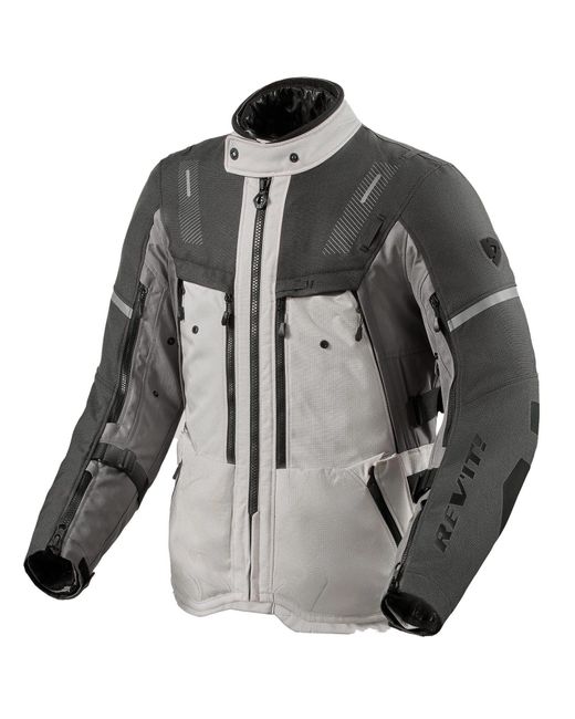 Revit Motorradjacke Sand 5 H2O Textiljacke Silber / Anthrazit in Black für Herren