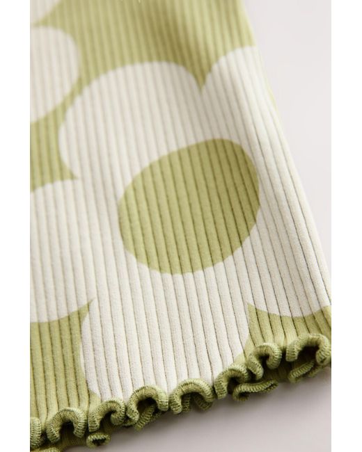 Next Green Langarmshirt Geripptes Langarm-T-Shirt (1-tlg)