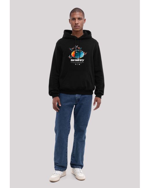 F4NT4STIC Kapuzenpullover Smiley Originals Take The Time To Smile Premium Qualität in Black für Herren