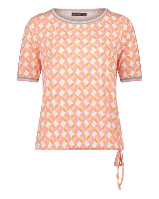 Betty Barclay Pink T- Shirt Kurz 1/2 Arm, Rose/Cream