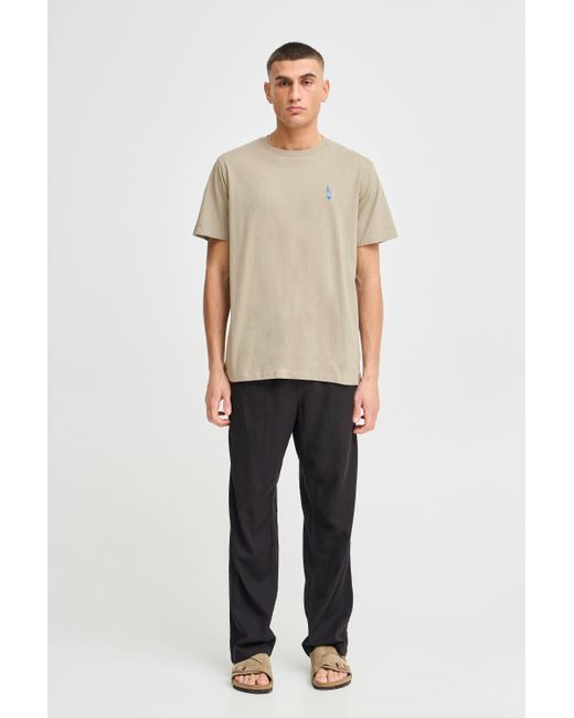 Solid SDOWENS schlichtes T-Shirt mit Print in Natural für Herren