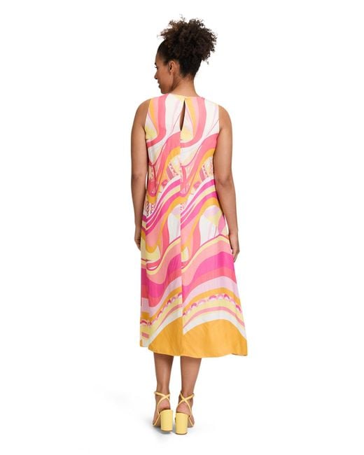 Betty Barclay Pink Sommerkleid mit Rundhalsausschnitt Druck
