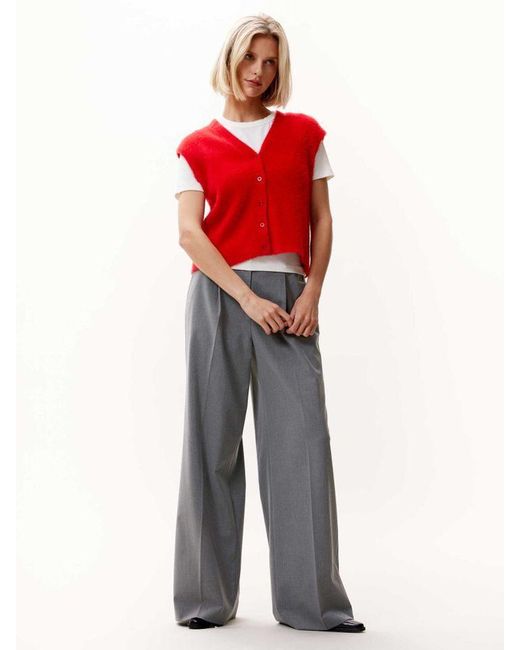 Catwalk Junkie Red Pullunder – Strickpullunder Einfarbig mit V-Ausschnitt